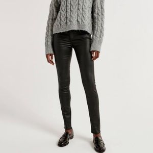 Abercrombie & fitch Curve Love High Rise Super Skinny Jeans pants coated black